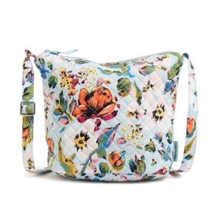 NWT Vera Bradley Floral Sea Air Floral Bucket Crossbody Bag / Purse